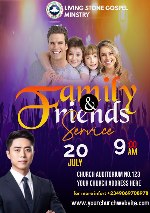 FAMILY AND FRIENDS SERVICE Template | PosterMyWall