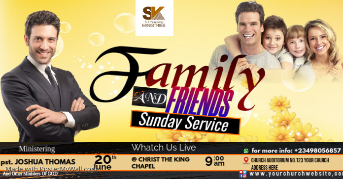 FAMILY AND FRIENDS SERVICE Template | PosterMyWall