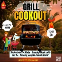 Backyard barbecue Instagram 帖子 template