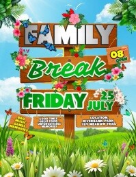 FAMILY BREAK: SUMMER EDITION Folder (US Letter) template