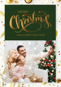Family Christmas Card A5 template