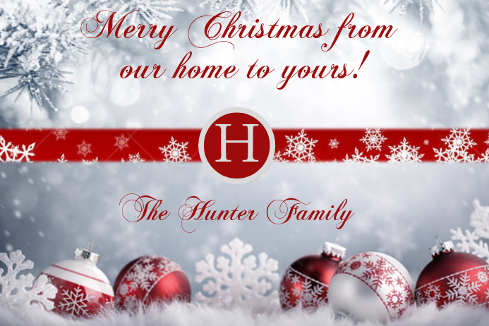 family christmas card template postermywall