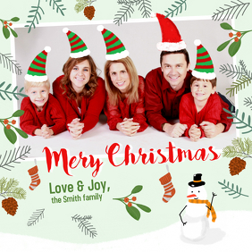 Family Christmas Greeting Instagram Post template