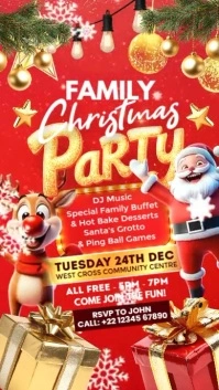 Family Christmas Party Story Template Instagram-verhaal