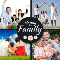 Family collage, father's day Instagram Post template