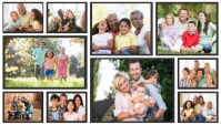 Family Collage Biglietto da visita template