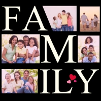 Family collage Cuadrado (1:1) template