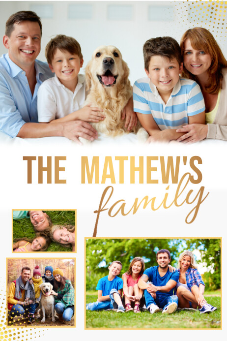 family collage flyer, collage Poster template