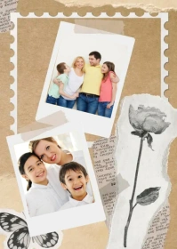 Family Collage Frame Template A6