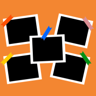 Family collage Instagram Post. template