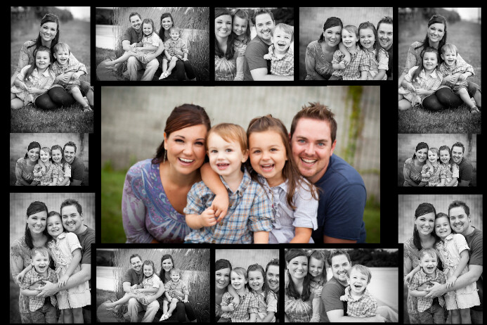 Family Collage โปสเตอร์ template