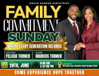 Family Commitment Sunday Church Event Flyer (format US Letter) template