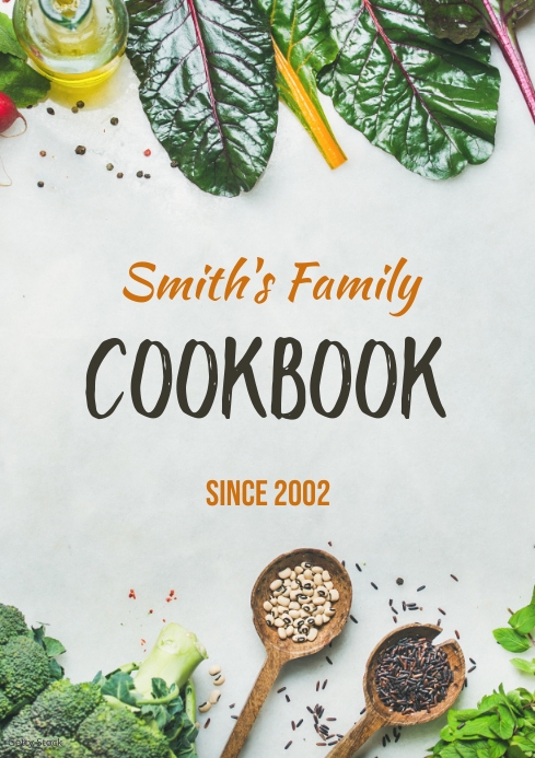 Family Cookbook Cover Template Design Printable | PosterMyWall