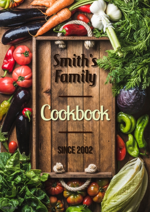 Family Cookbook Cover Template Design Printab | PosterMyWall