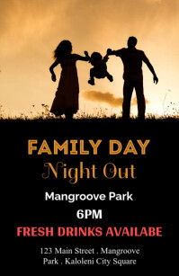Family Day and Night out Tabloid template
