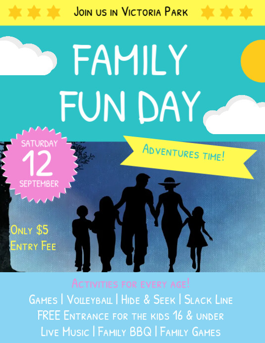 Family Day Community Event Flyer Template PosterMyWall