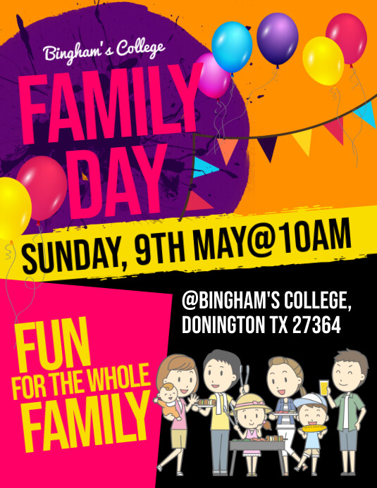Image 3 for Family Day Flyer Template