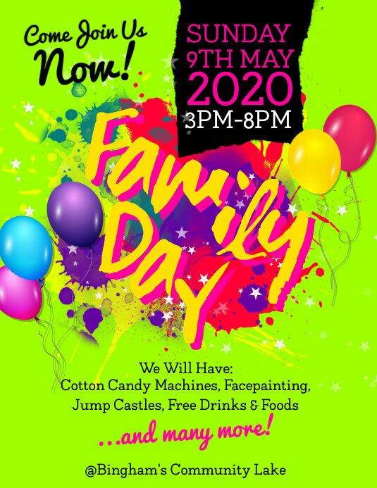 Family Day Flyer Template PosterMyWall