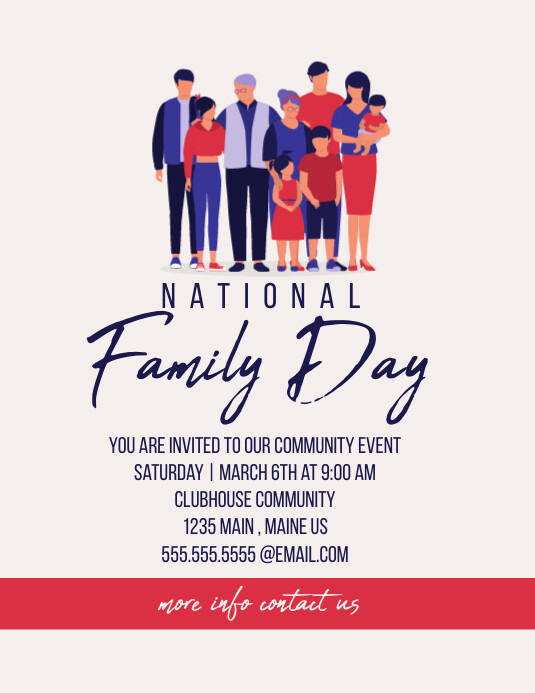 Family Day Flyer Template PosterMyWall