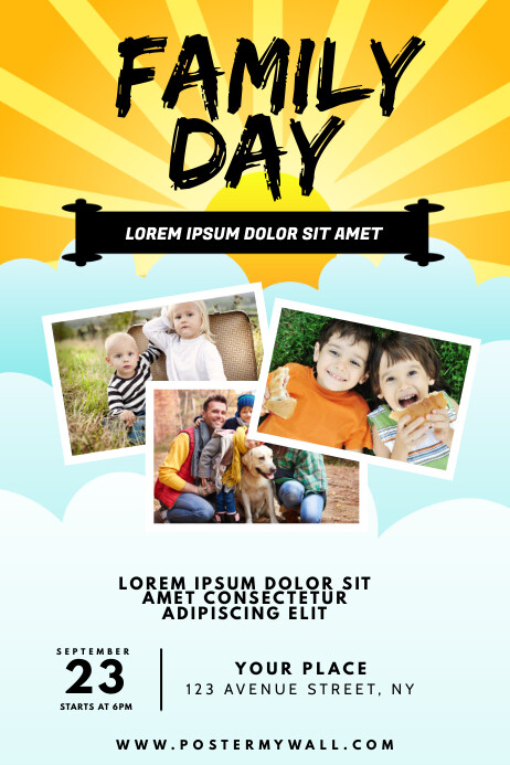 Family Day Flyer template Poster