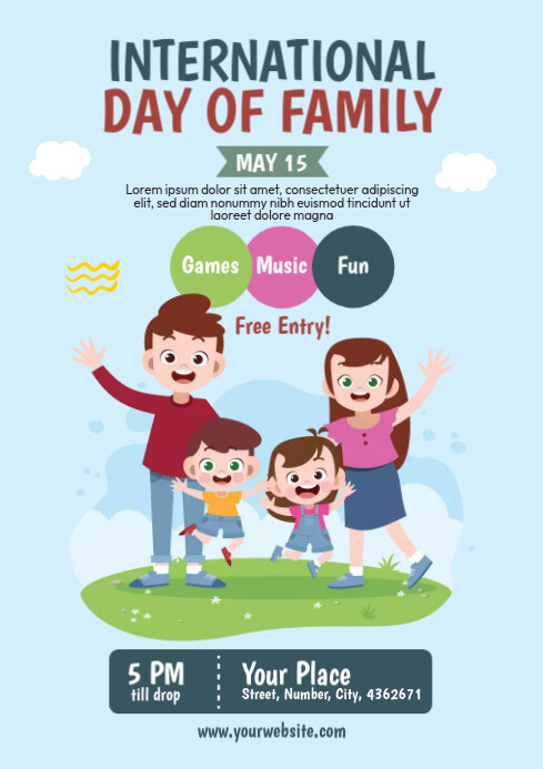 Image 6 for Family Day Flyer Template