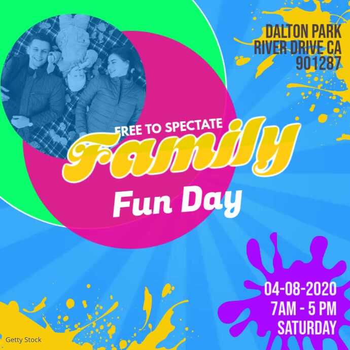 Family Day Park Event Video Invitation Template PosterMyWall