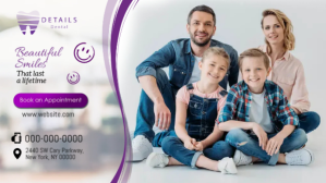 Blanc Dental Clinic Promotion Facebook Cover Video Template