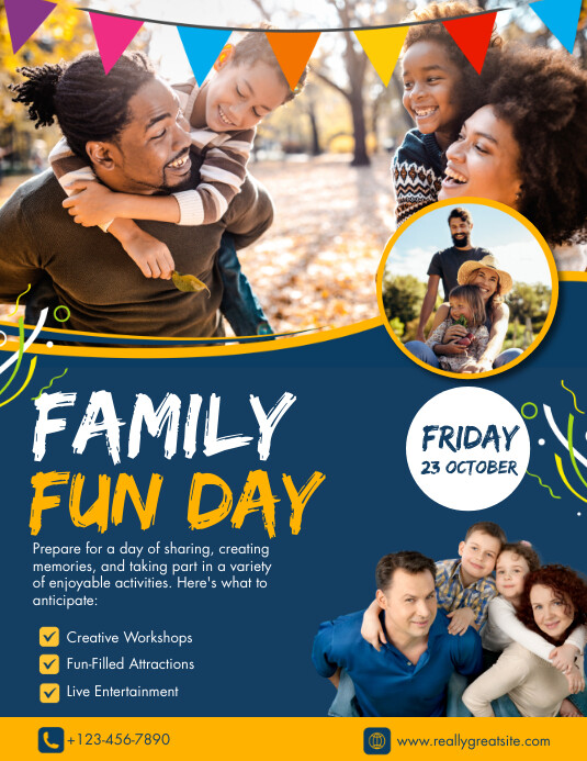 Image 4 for Family Day Flyer Template