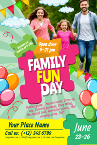 Family Fun Day Banner 4' × 6' template