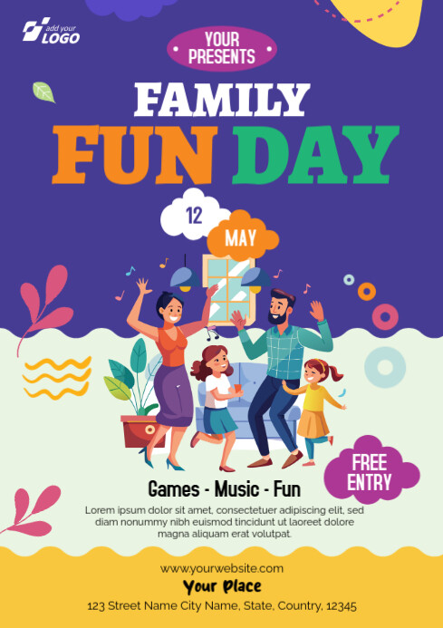 Copy of family fun day campaign promotion flyer template | PosterMyWall