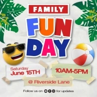 Family Fun Day โพสต์บน Instagram template