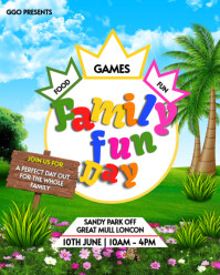 Family fun day Instagram Portrait template