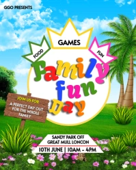 Family fun day Instagram Portrait template