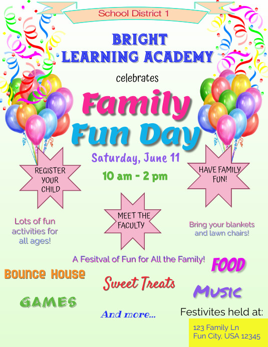 Family Fun Day Template PosterMyWall