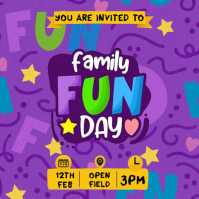 family fun day Quadrado (1:1) template