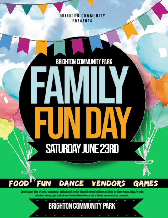 Family Fun Day Template Postermywall