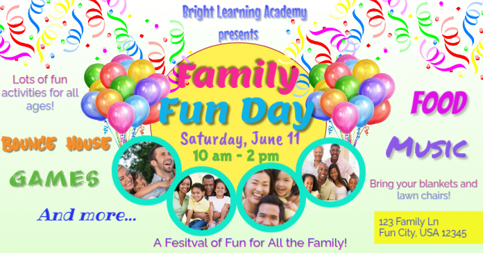 Family Fun Day Facebook Post Template | PosterMyWall
