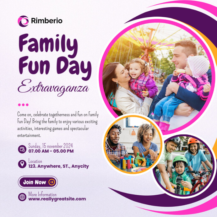 FAMILY FUN DAY Template | PosterMyWall