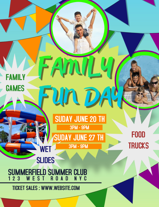 FAMILY FUN DAY EVENT FLYER Template PosterMyWall