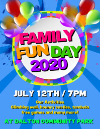 Community Fun Day Sign Family Community Day Event and Fair Poster Template | PosterMyWall