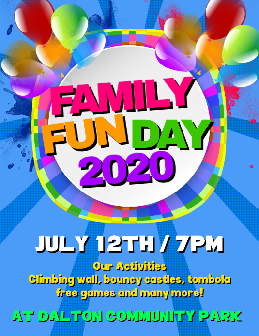 Parents Fun Poster Family Fun Day Flyer Template | PosterMyWall