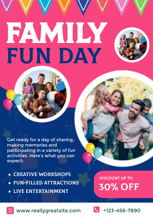 Family Fun Day Flyer Template | PosterMyWall