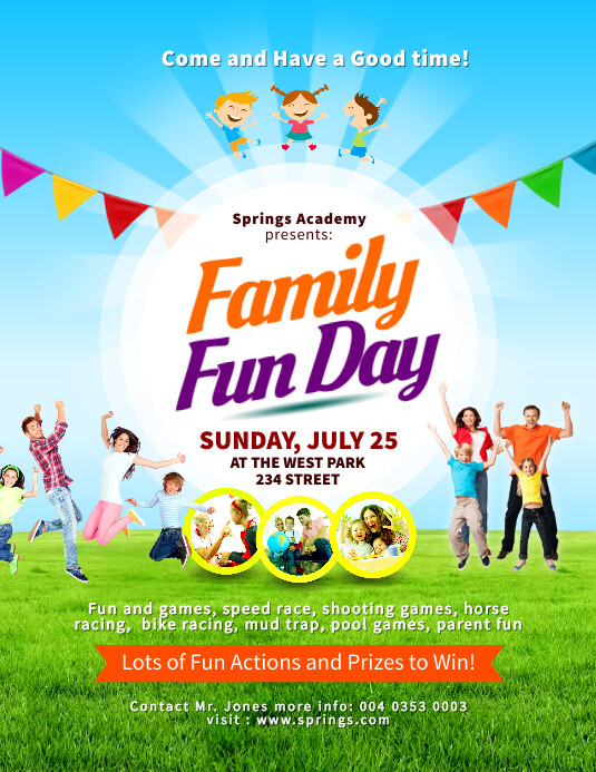 Family Fun day flyer template PosterMyWall