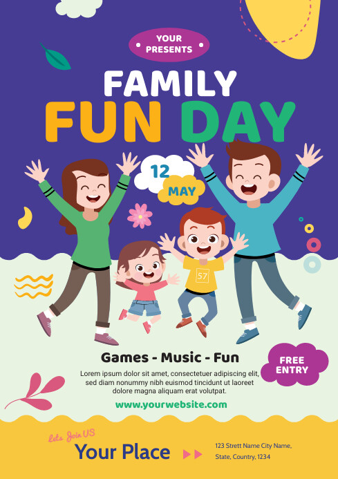 Family Fun Day Flyer Template | PosterMyWall