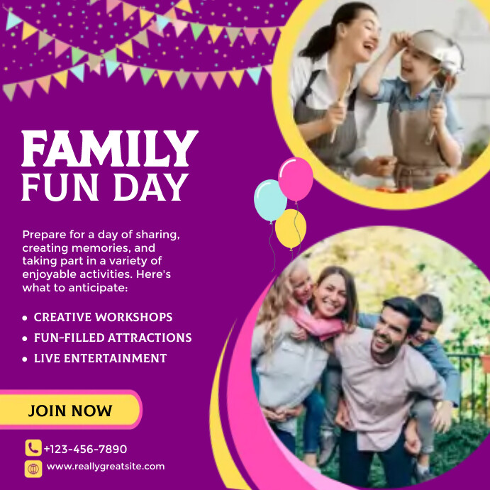 Family Fun Day Flyer Template PosterMyWall