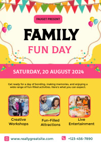 family fun day flyer design for family fun da Template | PosterMyWall