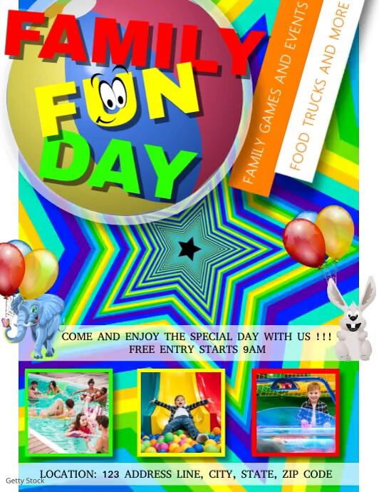 FAMILY FUN DAY FLYER TEMPLATE VIDEO PosterMyWall