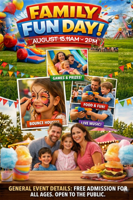 Family fun day poster Template | PosterMyWall