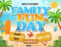 FAMILY FUN DAY POSTER Pamflet (Letter AS) template