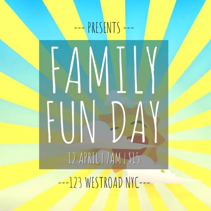 FAMILY FUN DAY TEMPLATE สี่เหลี่ยมจัตุรัส (1:1)